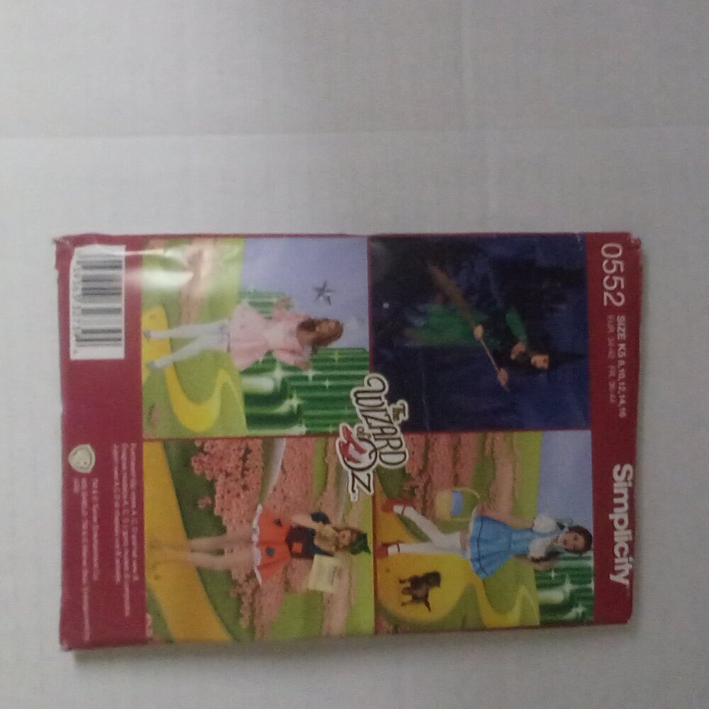 Simplicity Sewing Pattern The Wizard Of Oz Costume Women 8-16 Uncut #0552